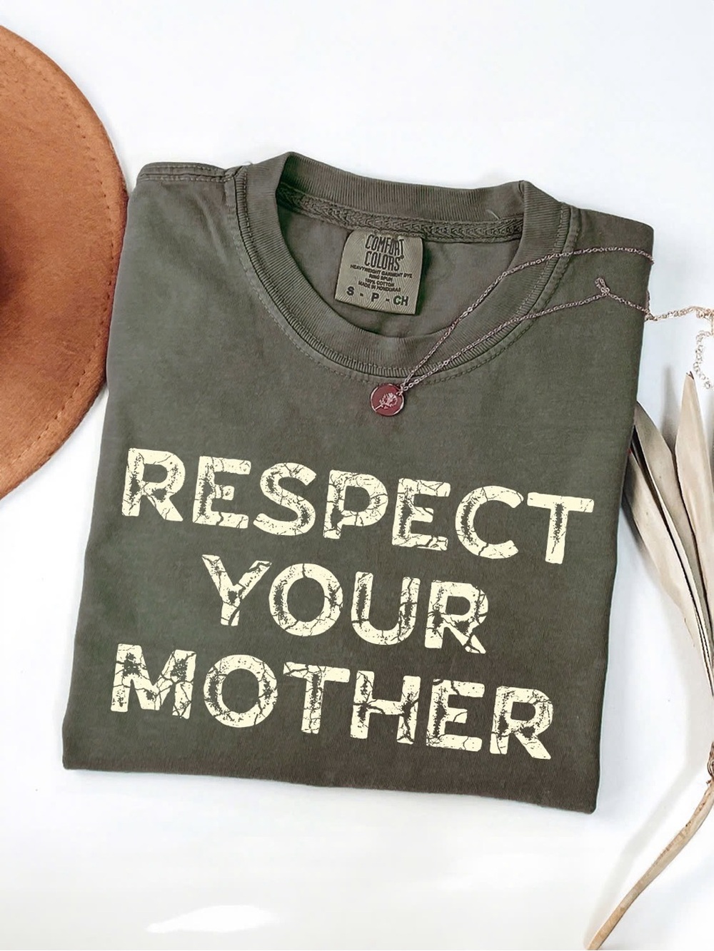 Moss Comfort Colors 'Respect Your Mother' t-shirt